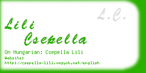 lili csepella business card
